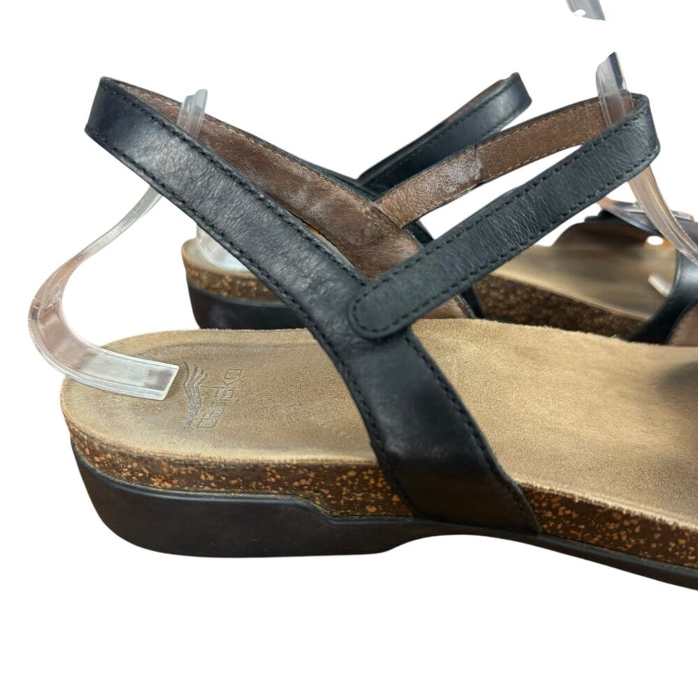 Dansko Rebekah 6021470200 Black Leather Sandals Ankle Strap Shoes sz 41 10.5 11 - Picture 12 of 16